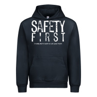 Navy safety first science teacher Urban Hoodie - linhVisuals