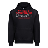 Black my train of thought derailed Urban Hoodie - linhVisuals