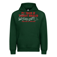 Forest Green my train of thought derailed Urban Hoodie - linhVisuals