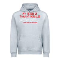 Heather Grey my train of thought derailed Urban Hoodie - linhVisuals