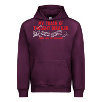 Mauve Wine my train of thought derailed Urban Hoodie - linhVisuals