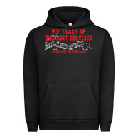 Pigment Black my train of thought derailed Urban Hoodie - linhVisuals