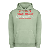 Pigment Oil Green my train of thought derailed Urban Hoodie - linhVisuals