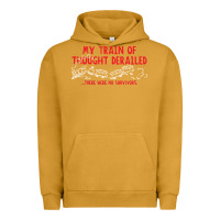Pigment Peanut Butter my train of thought derailed Urban Hoodie - linhVisuals