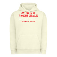 Pigment Pistachio my train of thought derailed Urban Hoodie - linhVisuals