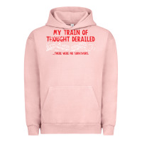 Pigment Salmon my train of thought derailed Urban Hoodie - linhVisuals