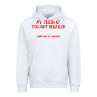 White my train of thought derailed Urban Hoodie - linhVisuals