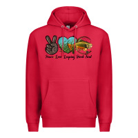 Cardinal Peace Love Leaping Brook Trout Premium Hoodie - LillyAllenDesigns