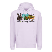 Lilac Peace Love Leaping Brook Trout Premium Hoodie - LillyAllenDesigns