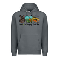 Rock Peace Love Leaping Brook Trout Premium Hoodie - LillyAllenDesigns