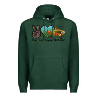Sports Green Peace Love Leaping Brook Trout Premium Hoodie - LillyAllenDesigns
