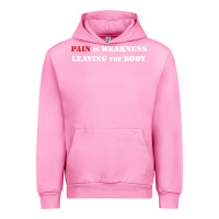 Fuchsia Pink pain is weakness leaving the body Urban Hoodie - linhVisuals