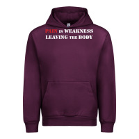 Mauve Wine pain is weakness leaving the body Urban Hoodie - linhVisuals