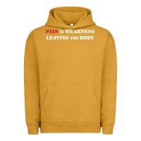 Pigment Peanut Butter pain is weakness leaving the body Urban Hoodie - linhVisuals