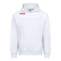 White pain is weakness leaving the body Urban Hoodie - linhVisuals