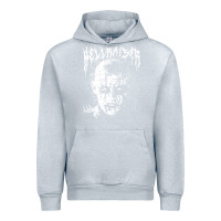 Heather Grey black metal pinhead Urban Hoodie - linhVisuals