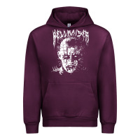 Mauve Wine black metal pinhead Urban Hoodie - linhVisuals