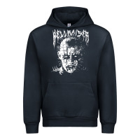 Navy black metal pinhead Urban Hoodie - linhVisuals