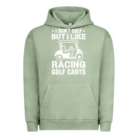 Pigment Oil Green i don't golf but i like racing golf carts Urban Hoodie - linhVisuals