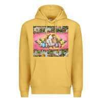 Antique Gold Easter bunny and eggs Premium Hoodie - RanaPortraitStore
