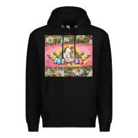 Black Easter bunny and eggs Premium Hoodie - RanaPortraitStore