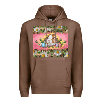 Chestnut Easter bunny and eggs Premium Hoodie - RanaPortraitStore