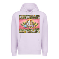Lilac Easter bunny and eggs Premium Hoodie - RanaPortraitStore