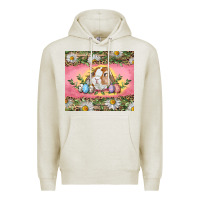 Oatmeal Heather Easter bunny and eggs Premium Hoodie - RanaPortraitStore