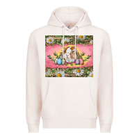 Pale Pink Easter bunny and eggs Premium Hoodie - RanaPortraitStore