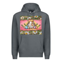 Rock Easter bunny and eggs Premium Hoodie - RanaPortraitStore