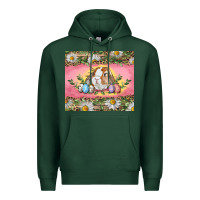Sports Green Easter bunny and eggs Premium Hoodie - RanaPortraitStore