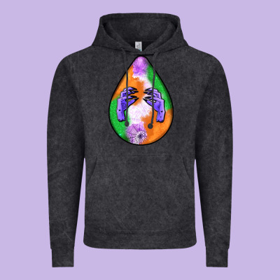 Halloween Hands Teardrop Vintage Hoodie Designed By Bundleandbundleshop