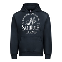Navy schrute farms Urban Hoodie - linhVisuals