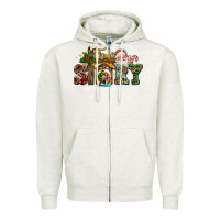 Oatmeal Heather true story jesus and mary wıth santa Zipper Hoodie - AdoDesignShop