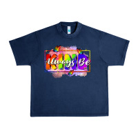 Navy Always be kind Urban Heavy Tee - FaDigitalArtStudio