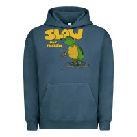 Pigment Midnight Navy slow but mellow crazy Urban Hoodie - linhVisuals
