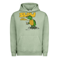 Pigment Oil Green slow but mellow crazy Urban Hoodie - linhVisuals