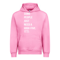 Fuchsia Pink some people need a high five Urban Hoodie - linhVisuals
