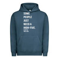 Pigment Midnight Navy some people need a high five Urban Hoodie - linhVisuals
