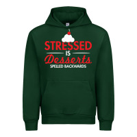 Forest Green stressed is desserts spelled backwards Urban Hoodie - linhVisuals