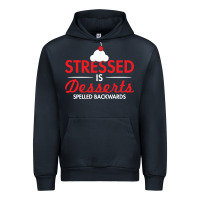 Navy stressed is desserts spelled backwards Urban Hoodie - linhVisuals