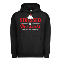 Pigment Black stressed is desserts spelled backwards Urban Hoodie - linhVisuals