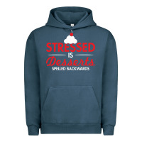 Pigment Midnight Navy stressed is desserts spelled backwards Urban Hoodie - linhVisuals