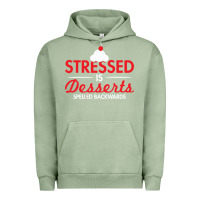 Pigment Oil Green stressed is desserts spelled backwards Urban Hoodie - linhVisuals