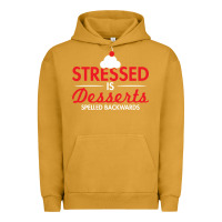 Pigment Peanut Butter stressed is desserts spelled backwards Urban Hoodie - linhVisuals