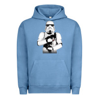 Pigment Pebble Blue stormtrooper cat Urban Hoodie - linhVisuals