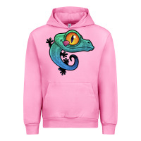 Fuchsia Pink cute colorful cartoon gecko Urban Hoodie - linhVisuals