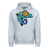 Heather Grey cute colorful cartoon gecko Urban Hoodie - linhVisuals