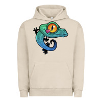 Pigment French Oak cute colorful cartoon gecko Urban Hoodie - linhVisuals