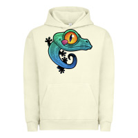 Pigment Pistachio cute colorful cartoon gecko Urban Hoodie - linhVisuals